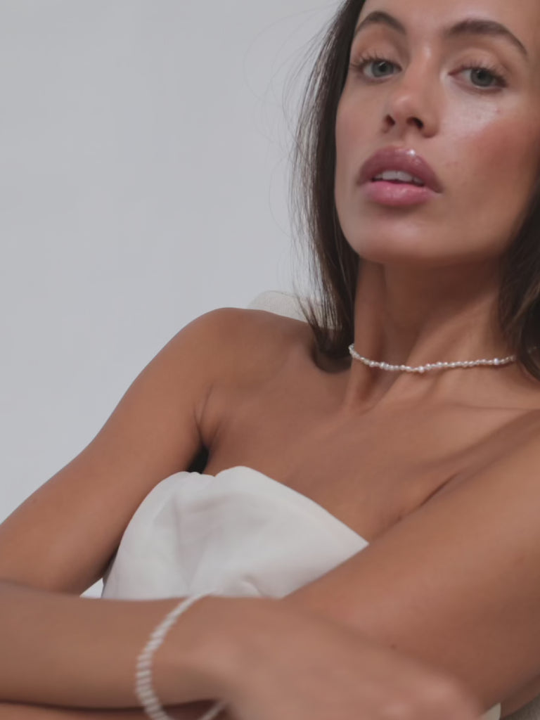 The Brixton pearl bracelet and necklace set