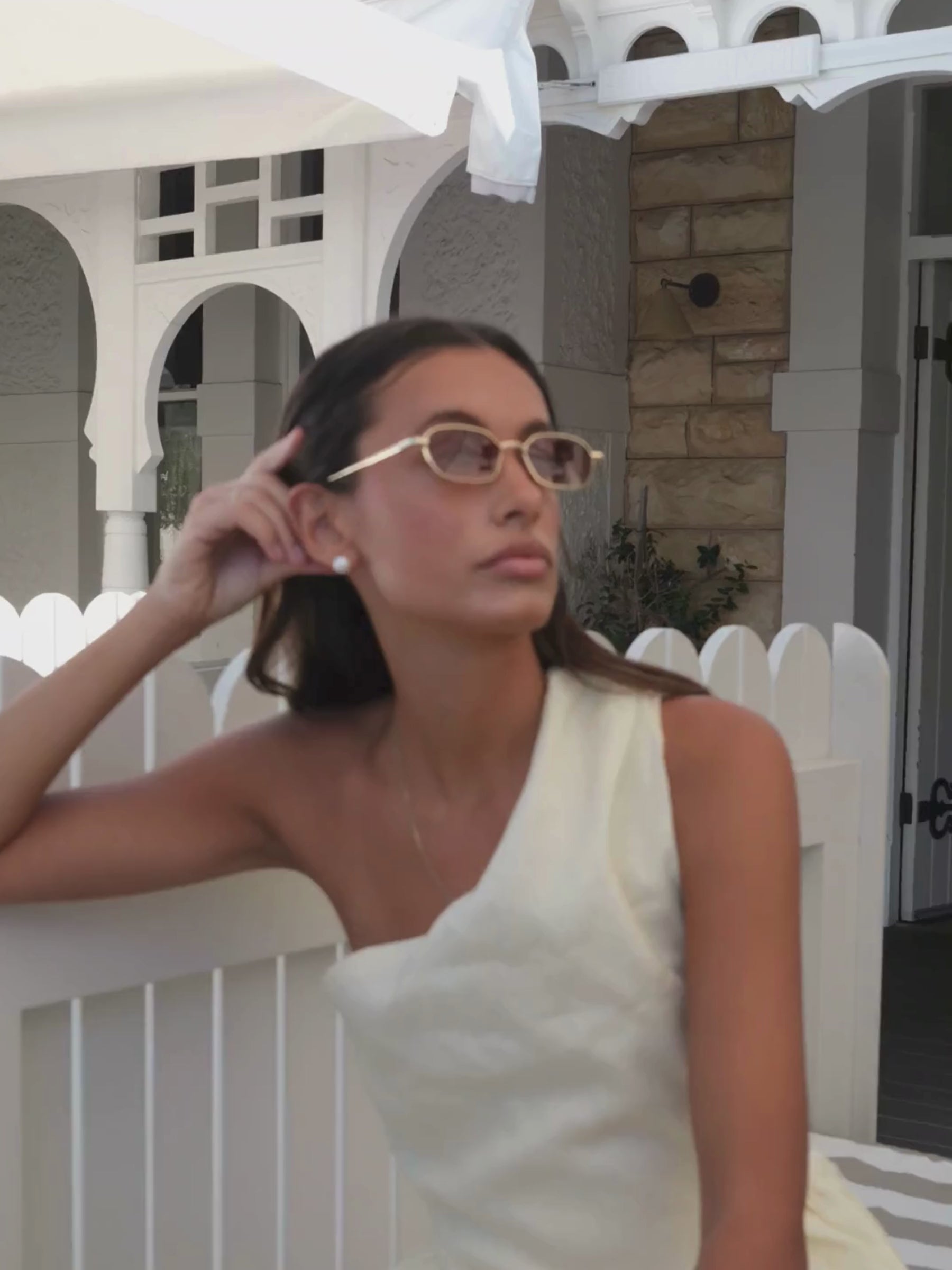 large white pearl stud earrings