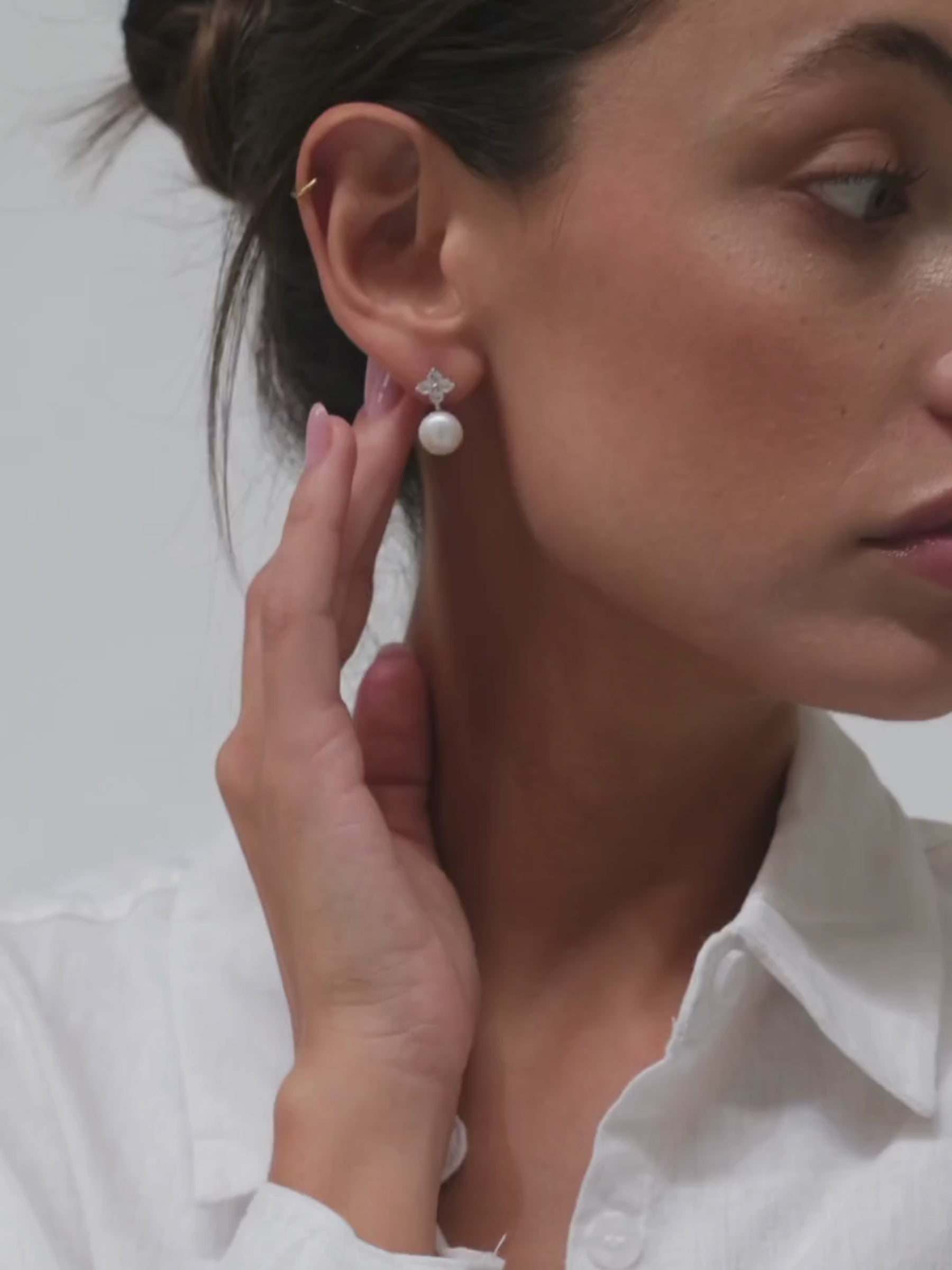 Crystal Pearl Drop Earrings