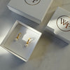  PEARL HOOP EARRINGS GOLD