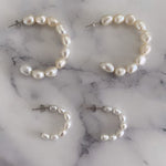 Image of baroque pearl hoops