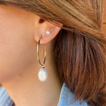 Rosie | Petite White Pearl Studs | Sterling Silver