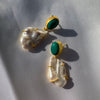 Jadie Large Pearl Jade dangle earrings