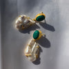 Jadie Large Pearl Jade dangle earrings