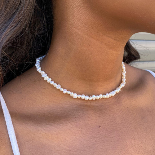 Katrina Beaded Pearl Choker necklace 