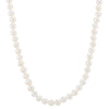 Image of single strand pearl choker against a white background
