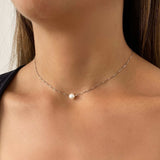 Single Pearl Choker Necklace