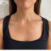 Laura silver choker with small pearl